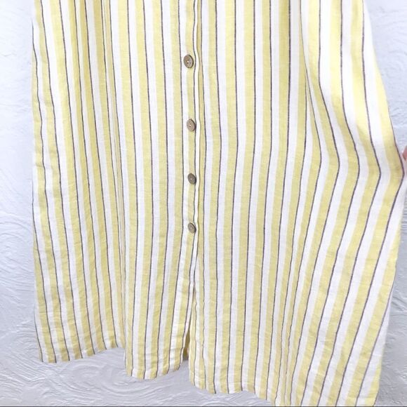 Rachel Zoe 100% Linen Yellow Stripe Dress- New with Tags - Picture 5 of 11
